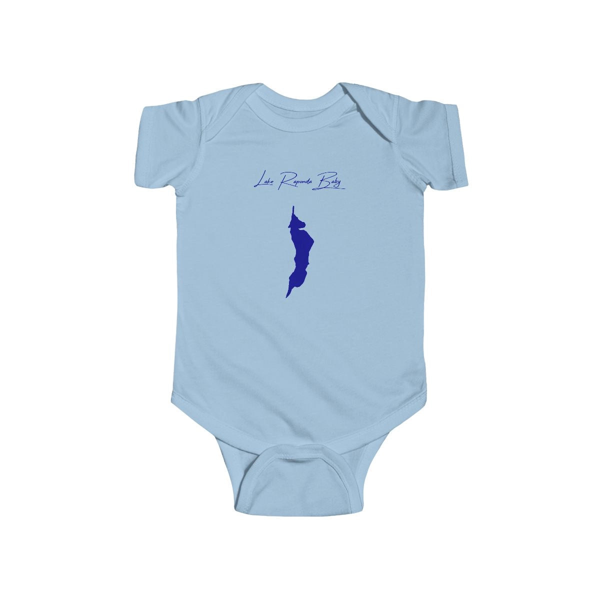 Vermont  Lake  Raponda  Onesie  front  position  view  from  front  light  blue.webp