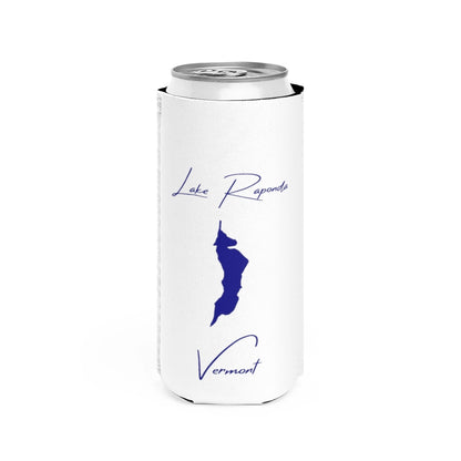 Vermont  Lake  Raponda  Slim  Can  Koozie  front  position  view  from  front  white.webp