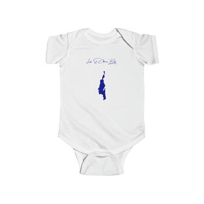 Vermont  Lake  St.  Catherine  Onesie  front  position  view  from  front  white.webp