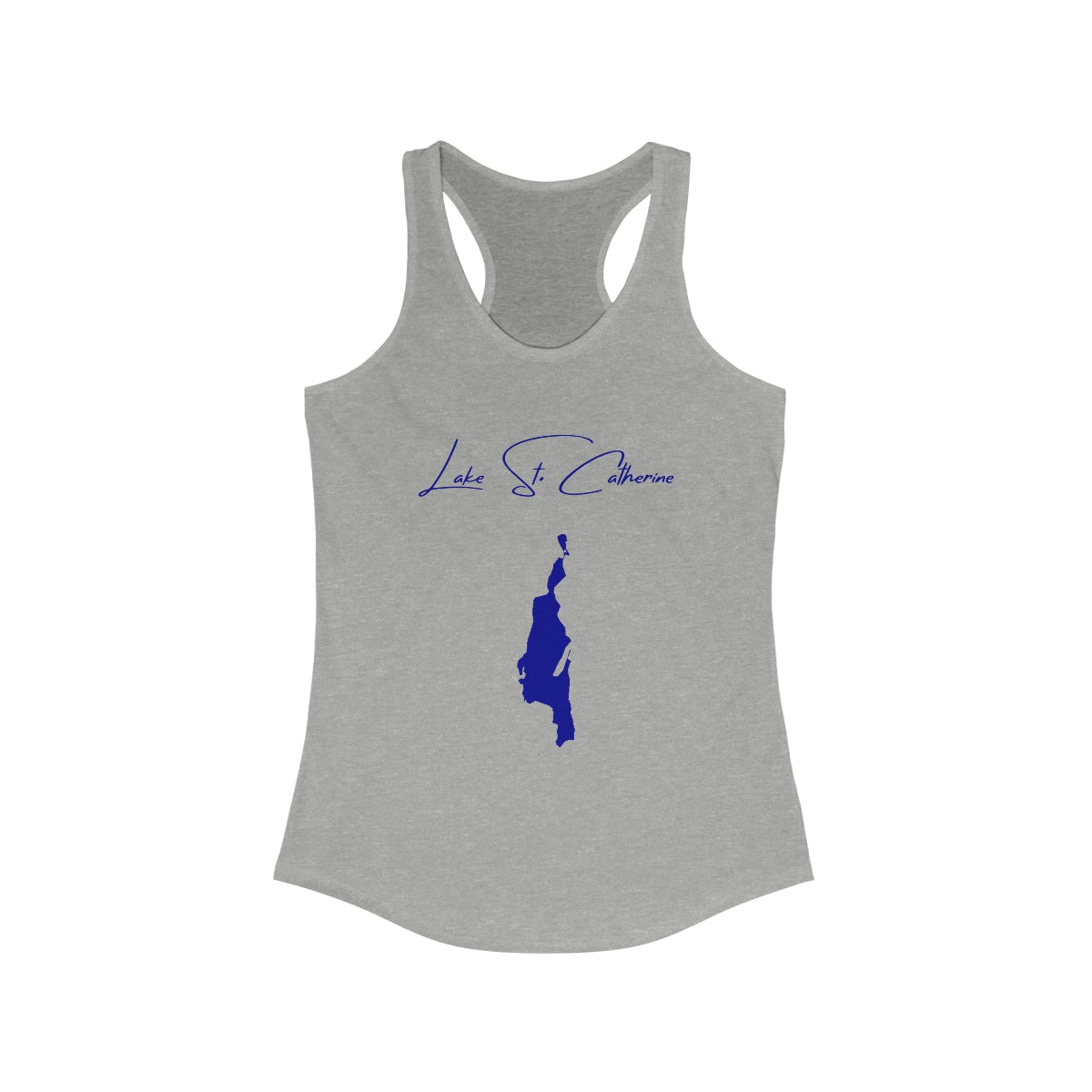 Vermont  Lake  St.  Catherine  Racerback-Tank  front  position  view  from  front  heather  grey.webp