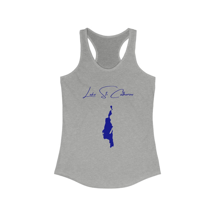 Vermont  Lake  St.  Catherine  Racerback-Tank  front  position  view  from  front  heather  grey.webp