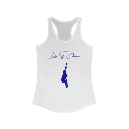 Vermont  Lake  St.  Catherine  Racerback-Tank  front  position  view  from  front  solid  white.webp