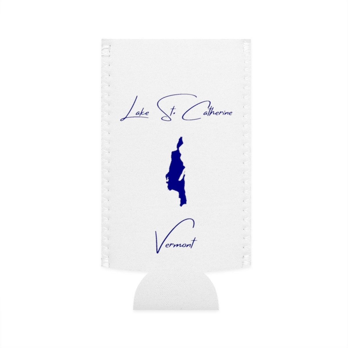 Vermont  Lake  St.  Catherine  Slim  Can  Koozie  front  position  view  from  flat-front  white.webp