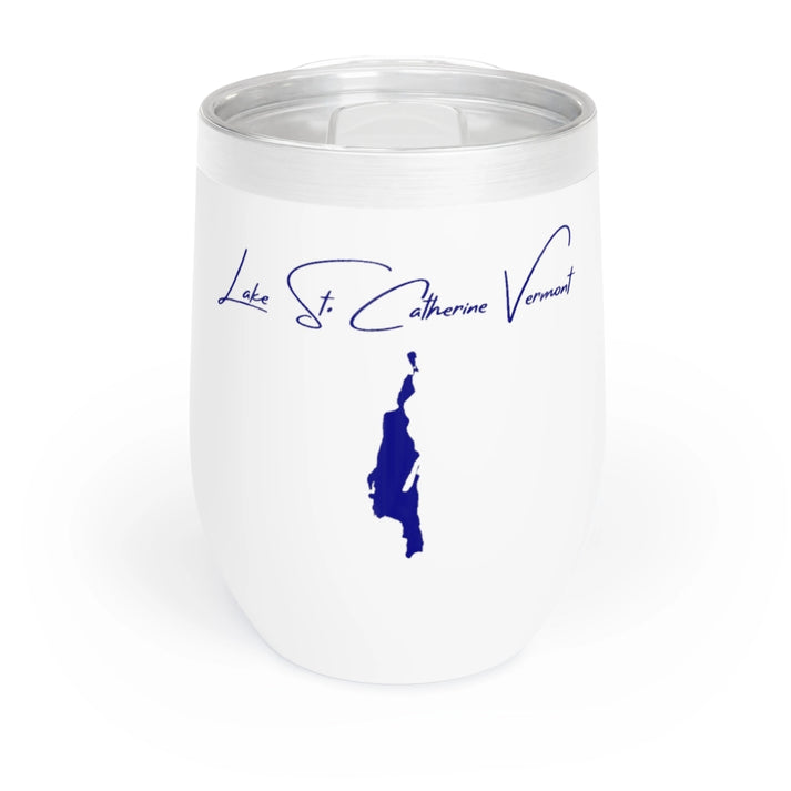 Vermont  Lake  St.  Catherine  Wine  Tumbler  front  position  view  from  front  white.webp