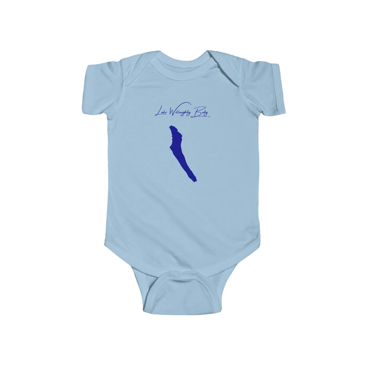 Vermont  Lake  Willoughby  Onesie  front  position  view  from  front  light  blue.webp