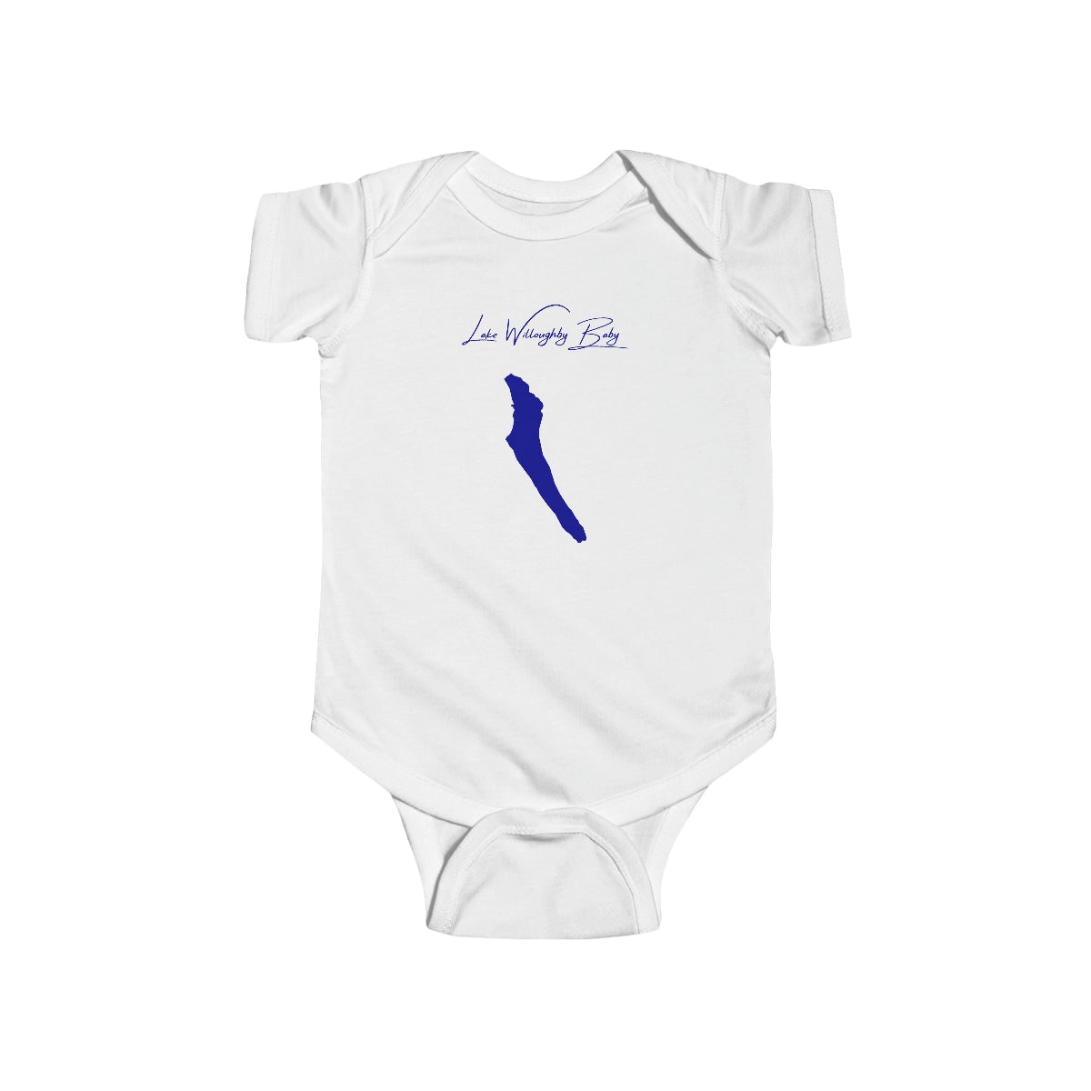 Vermont  Lake  Willoughby  Onesie  front  position  view  from  front  white.webp