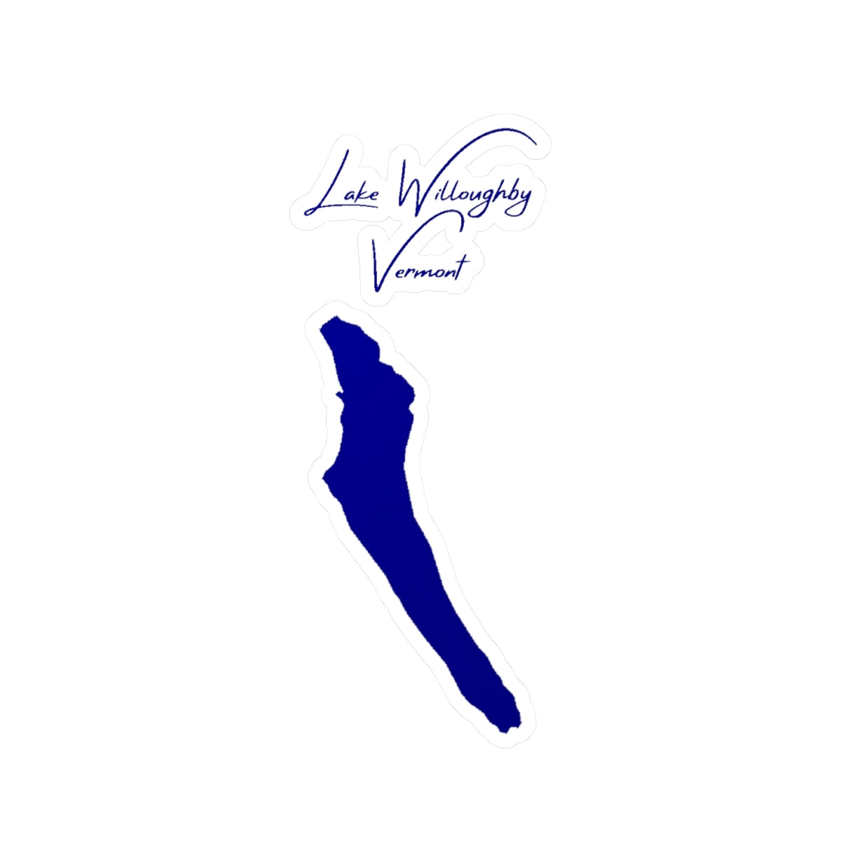 Vermont  Lake  Willoughby  Vinyl  Decal  other  position  view  from  front  4  x  6.webp