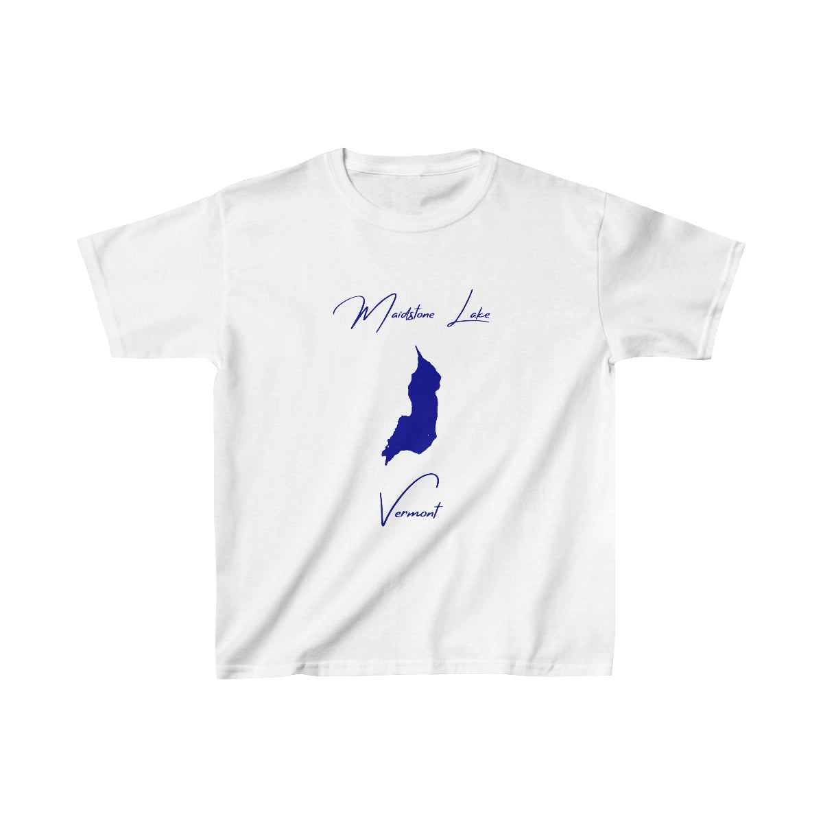 Vermont  Maidstone  Lake  Youth  T-shirt  front  position  view  from  front  white.webp