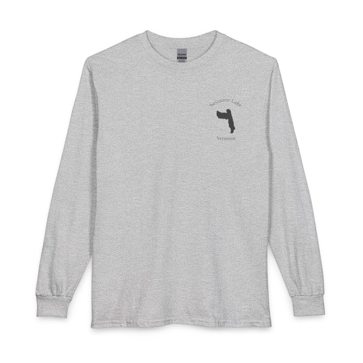 Vermont  Seymour  Lake  Long  Sleeve  Fishing  T-shirt  front  position  view  from  front  sport  grey.webp