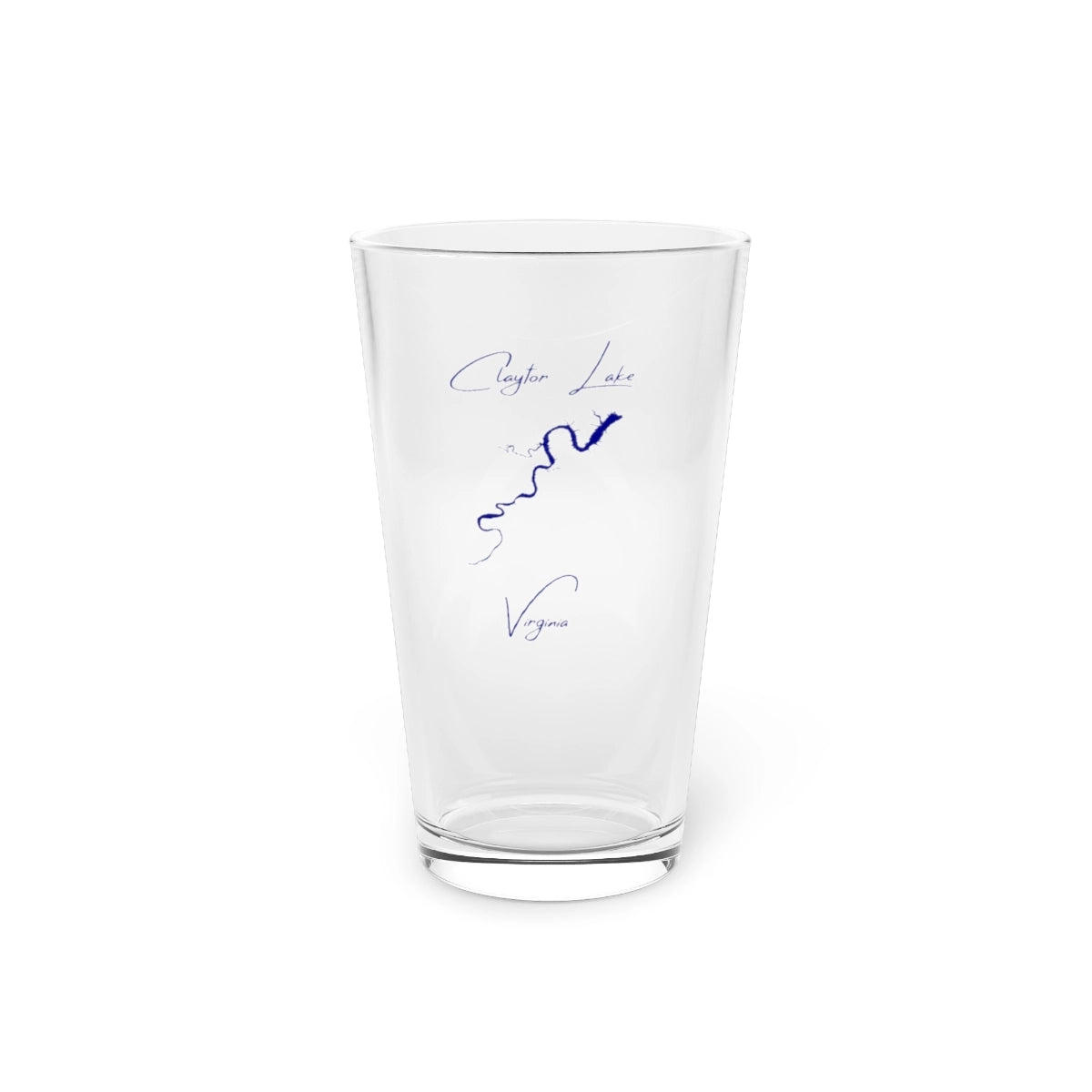 Virginia  Claytor  Lake  16oz  Pint  Glass  front  position  view  from  front  16oz.webp
