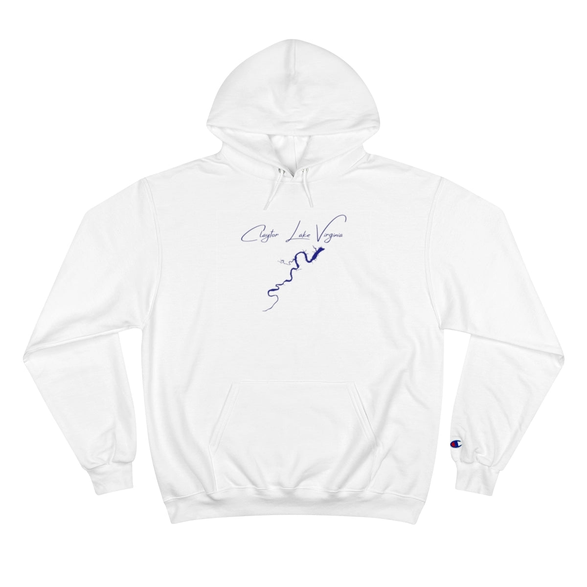 Virginia  Claytor  Lake  Hoodie  front  position  view  from  front  white.webp