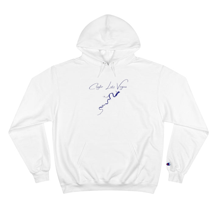 Virginia  Claytor  Lake  Hoodie  front  position  view  from  front  white.webp