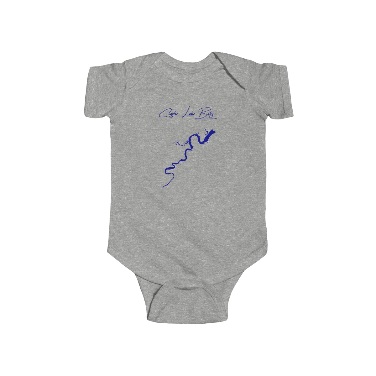 Virginia  Claytor  Lake  Onesie  front  position  view  from  front  heather.webp