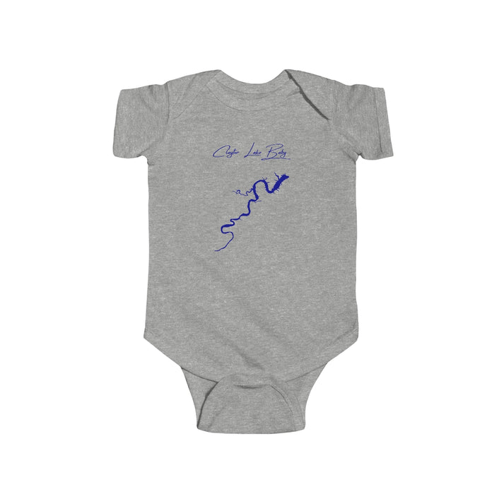 Virginia  Claytor  Lake  Onesie  front  position  view  from  front  heather.webp