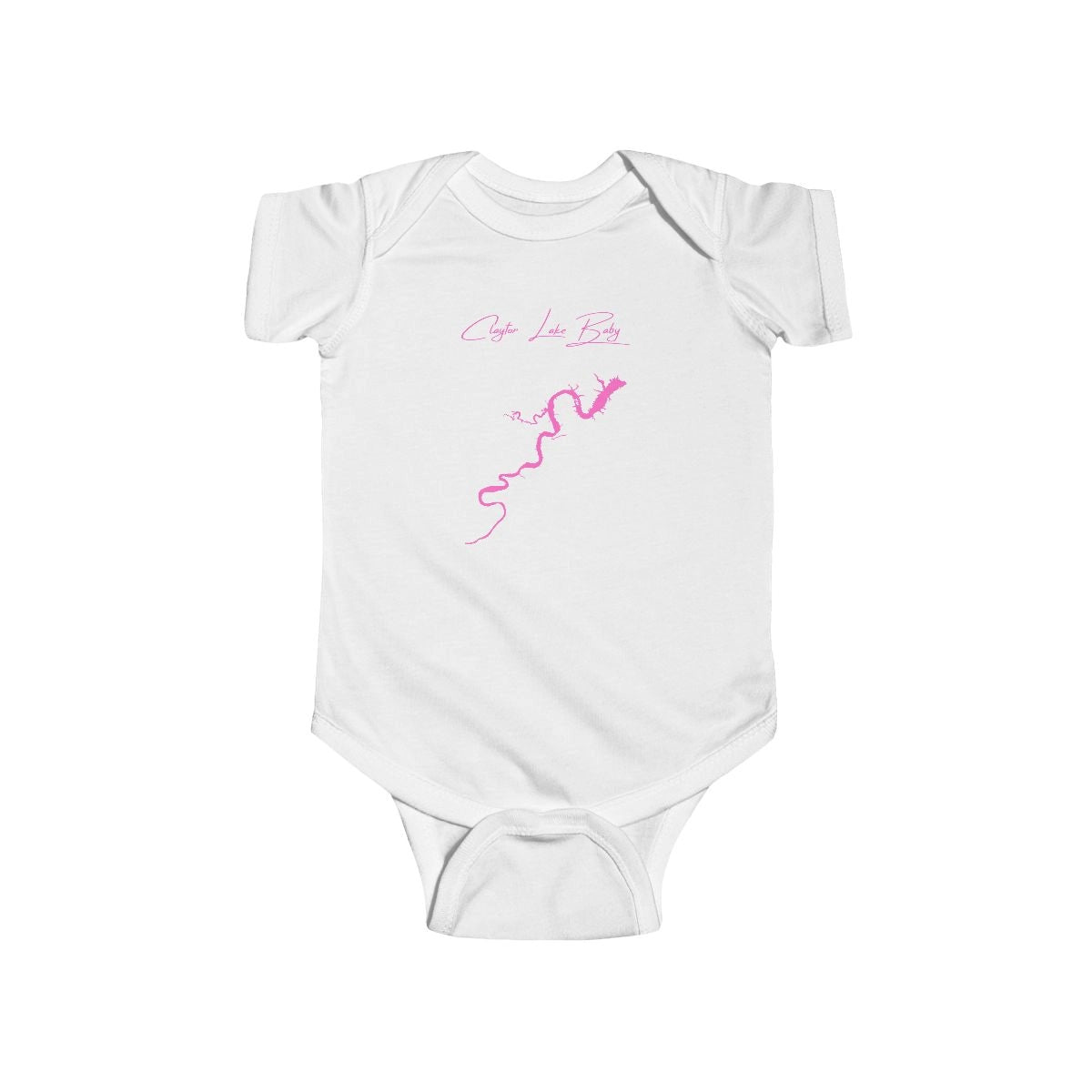 Virginia  Claytor  Lake  Onesie  front  position  view  from  front  white.webp