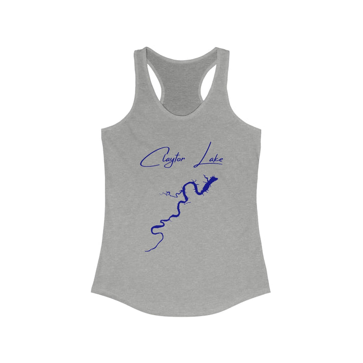 Virginia  Claytor  Lake  Racerback-Tank  front  position  view  from  front  heather  grey.webp