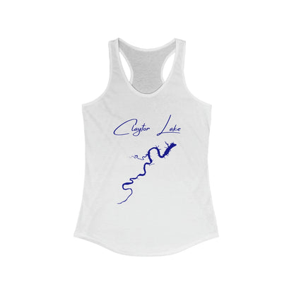 Virginia  Claytor  Lake  Racerback-Tank  front  position  view  from  front  solid  white.webp