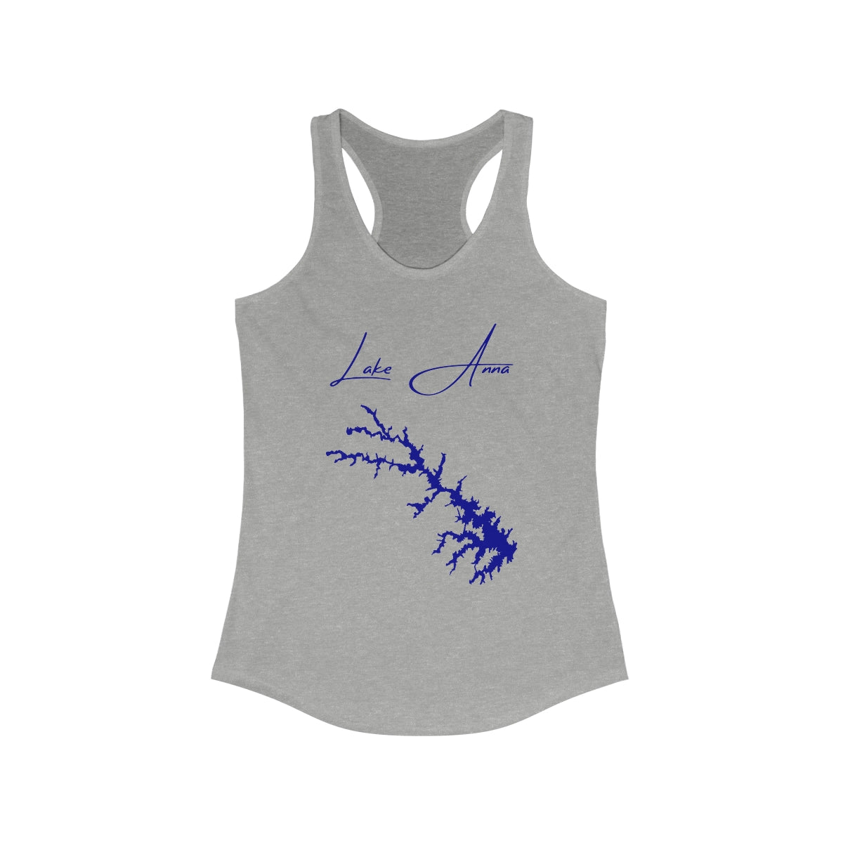 Virginia  Lake  Anna  Racerback-Tank  front  position  view  from  front  heather  grey.webp