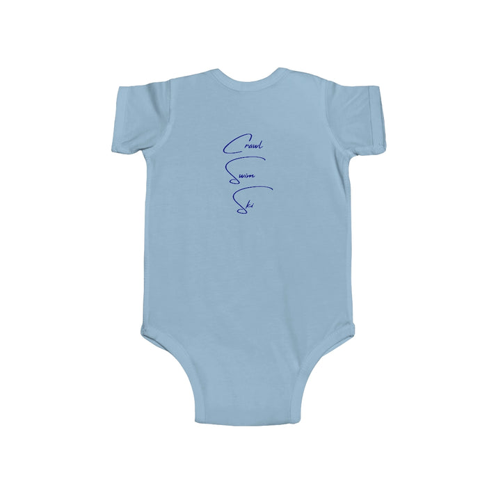 Virginia  Lake  Caroline  Onesie  back  position  view  from  back  light  blue.webp