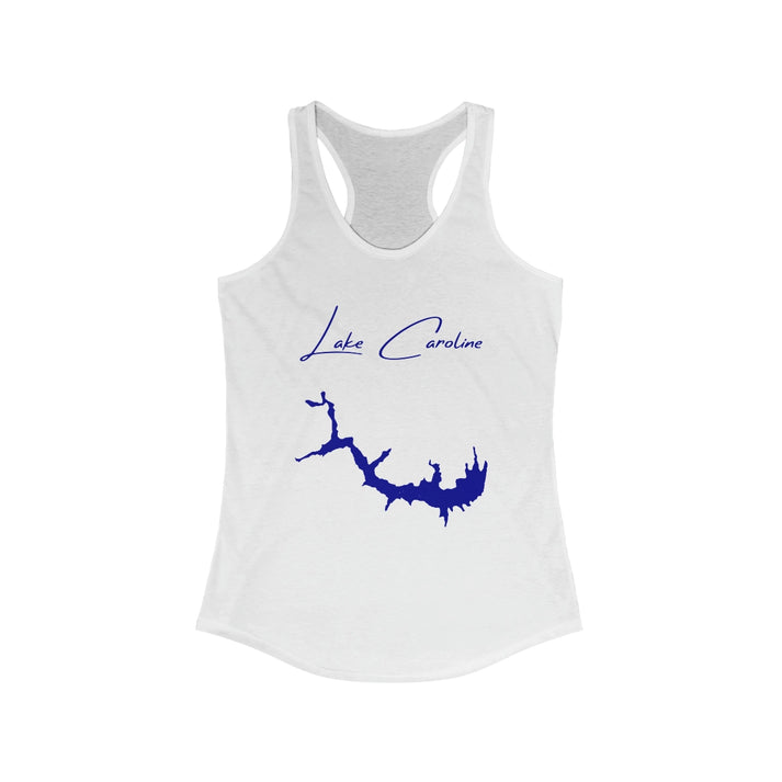 Virginia  Lake  Caroline  Racerback-Tank  front  position  view  from  front  solid  white.webp