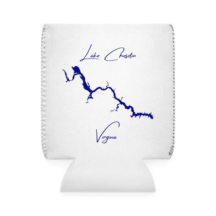 Virginia  Lake  Chesdin  Can  Koozie  front  position  view  from  front-1  white.webp