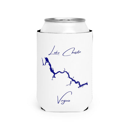 Virginia  Lake  Chesdin  Can  Koozie  front  position  view  from  front-2  white.webp