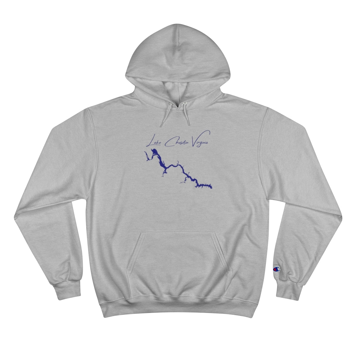 Virginia  Lake  Chesdin  Hoodie  front  position  view  from  front  light  steel.webp