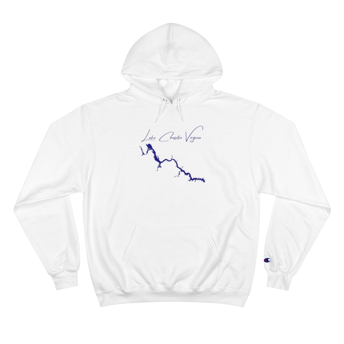 Virginia  Lake  Chesdin  Hoodie  front  position  view  from  front  white.webp