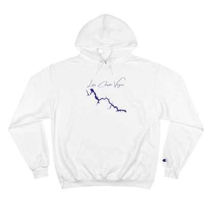 Virginia  Lake  Chesdin  Hoodie  front  position  view  from  front  white.webp