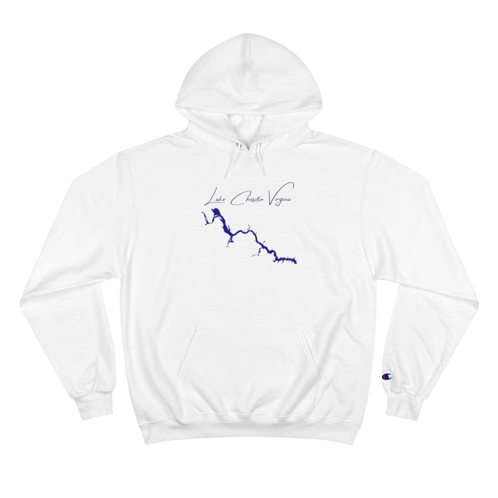 Virginia  Lake  Chesdin  Hoodie  front  position  view  from  front  white.webp