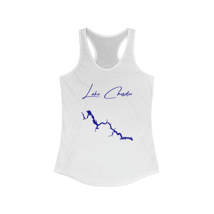Virginia  Lake  Chesdin  Racerback-Tank  front  position  view  from  front  solid  white.webp