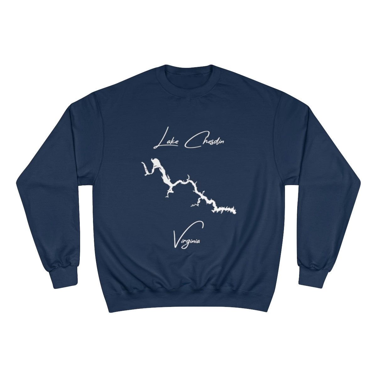 Virginia  Lake  Chesdin  Sweatshirt  front  position  view  from  front  navy.webp