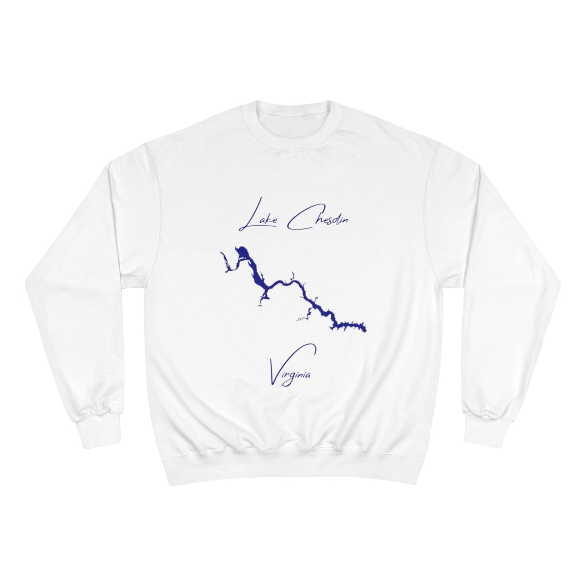 Virginia  Lake  Chesdin  Sweatshirt  front  position  view  from  front  white.webp