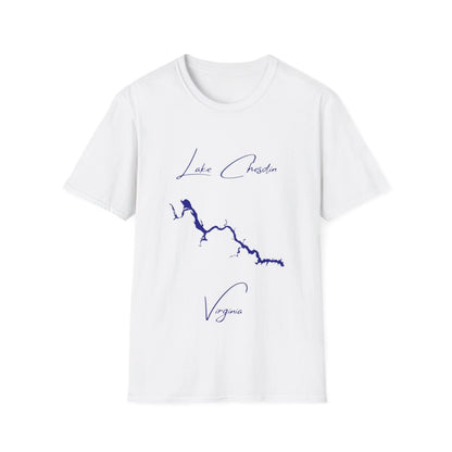 Virginia  Lake  Chesdin  T-shirt  front  position  view  from  front  white.webp
