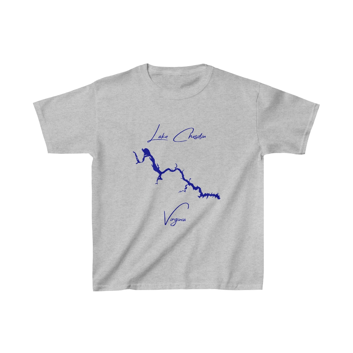 Virginia  Lake  Chesdin  Youth  T-shirt  front  position  view  from  front  sport  grey.webp