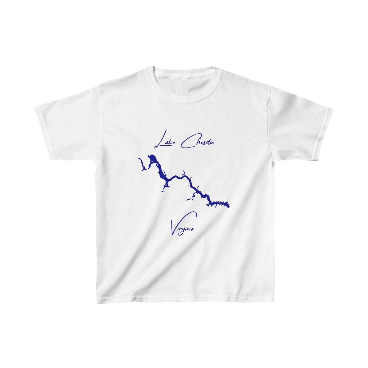 Virginia  Lake  Chesdin  Youth  T-shirt  front  position  view  from  front  white.webp