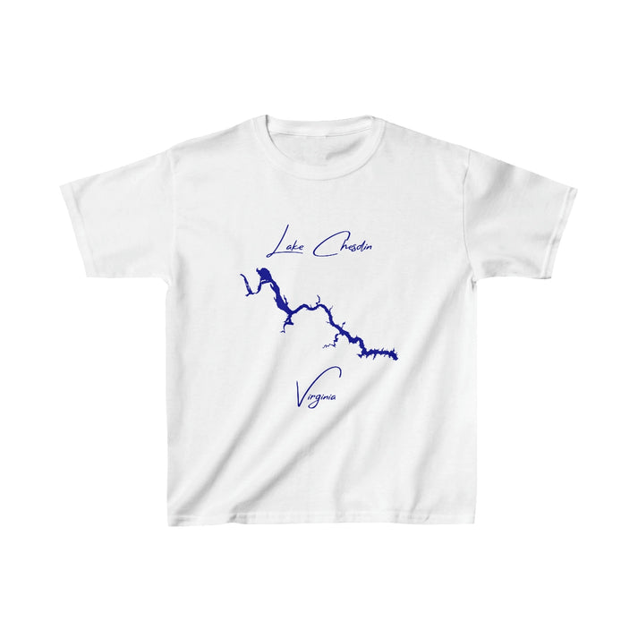 Virginia  Lake  Chesdin  Youth  T-shirt  front  position  view  from  front  white.webp