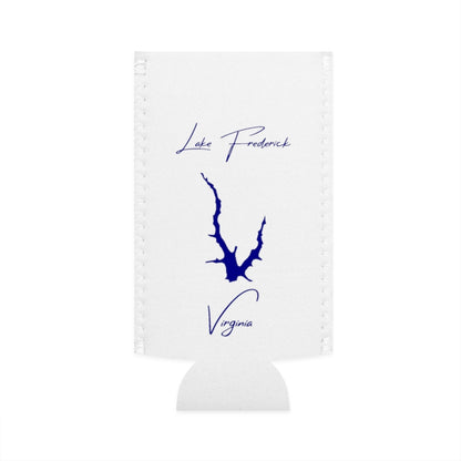 Virginia  Lake  Frederick  Slim  Can  Koozie  front  position  view  from  flat-front  white.webp