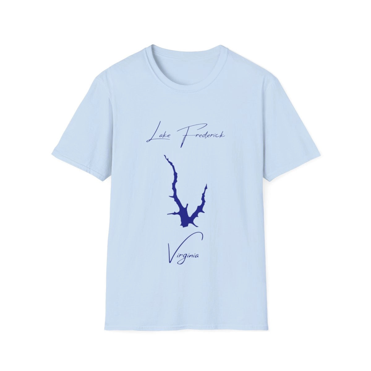 Virginia  Lake  Frederick  T-shirt  front  position  view  from  front  light  blue.webp