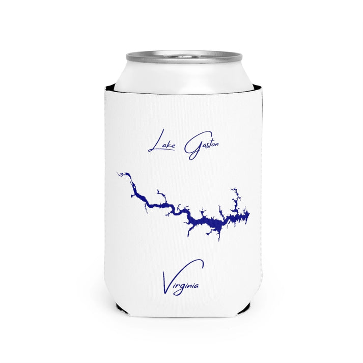 Virginia  Lake  Gaston  Can  Koozie  front  position  view  from  front-2  white.webp
