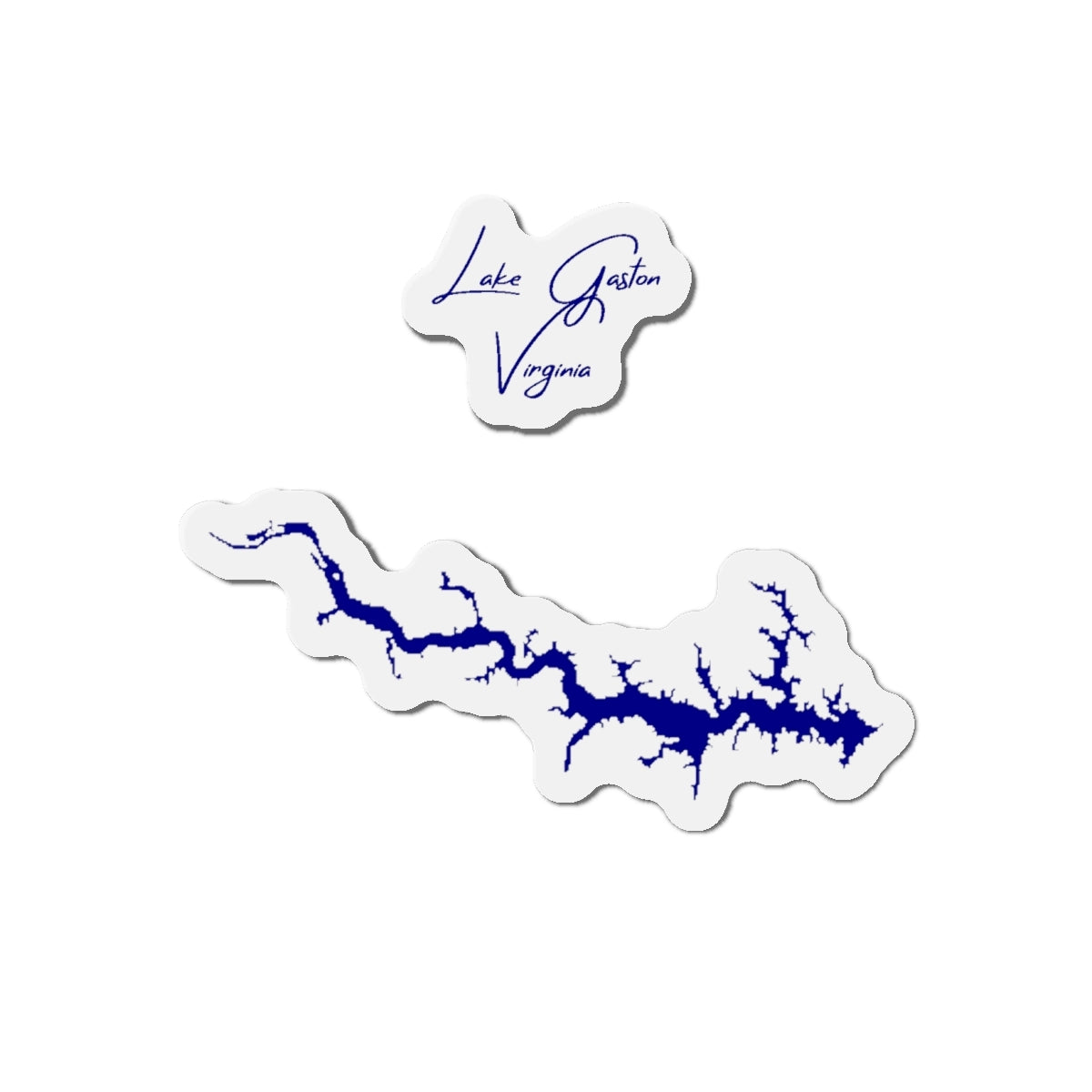 Virginia  Lake  Gaston  Die  Cut  Magnet  front  position  view  from  front  4  x  4.webp