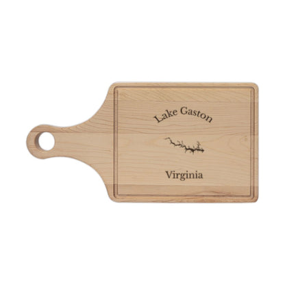 Virginia  Lake  Gaston  Engraved  Cutting  Board  front  position  view  from  front  maple.webp