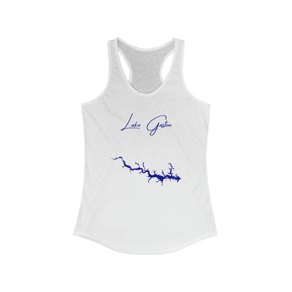 Virginia  Lake  Gaston  Racerback-Tank  front  position  view  from  front  solid  white.webp