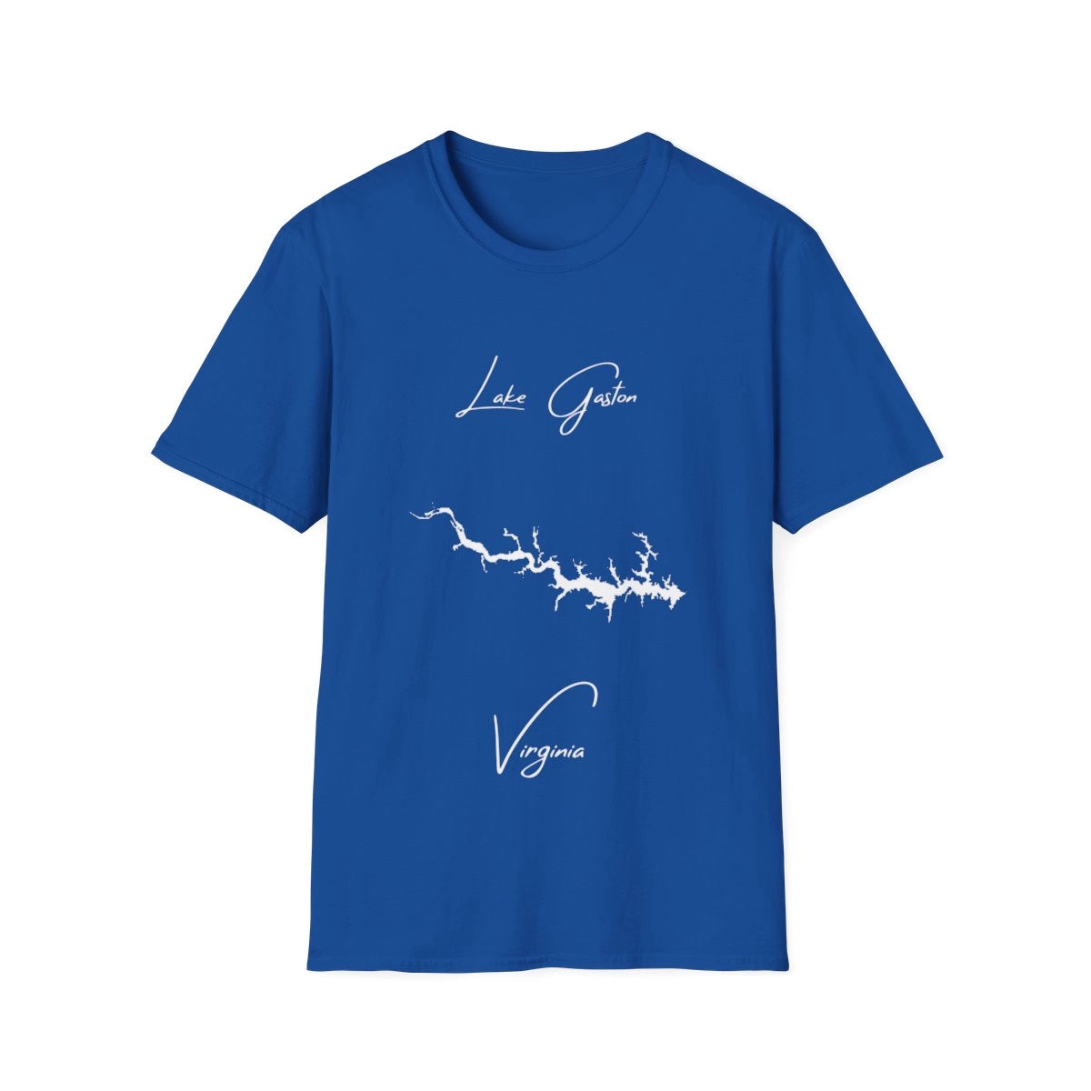 Virginia  Lake  Gaston  T-shirt  front  position  view  from  front  royal.webp