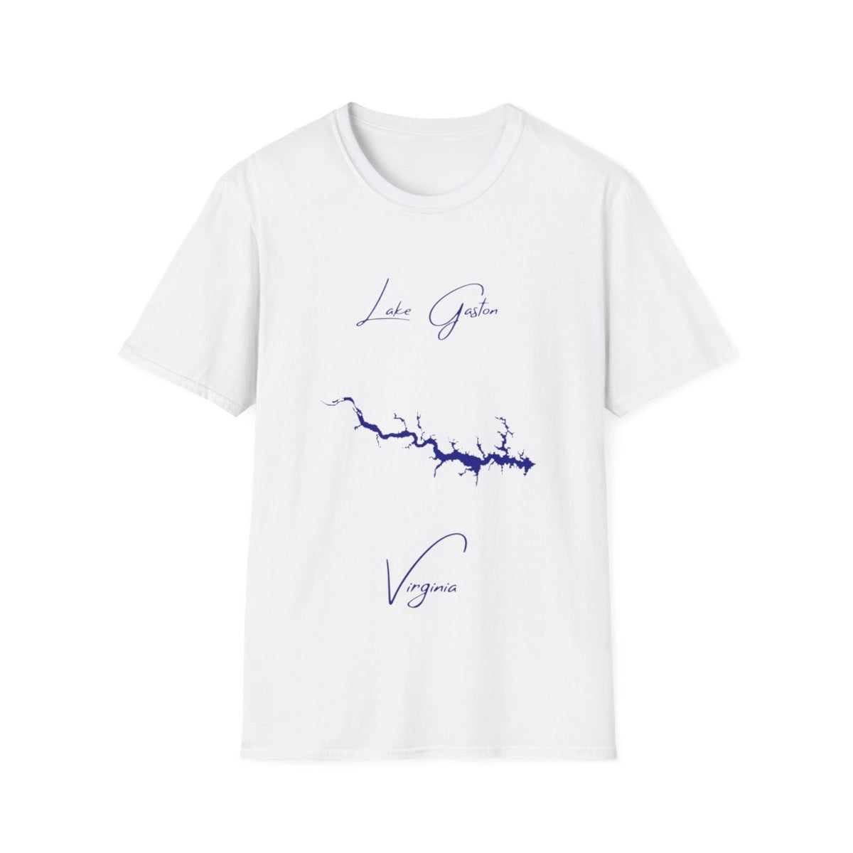 Virginia  Lake  Gaston  T-shirt  front  position  view  from  front  white.webp