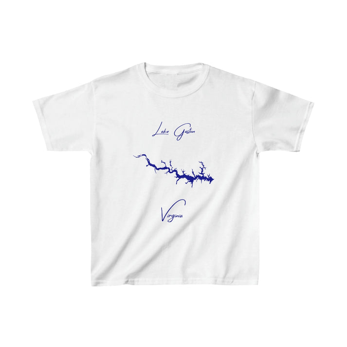 Virginia  Lake  Gaston  Youth  T-shirt  front  position  view  from  front  white.webp