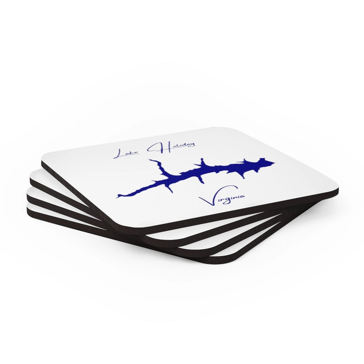 Virginia  Lake  Holiday  Coaster  Set  front  position  view  from  stacked  3.75  x  3.75.webp