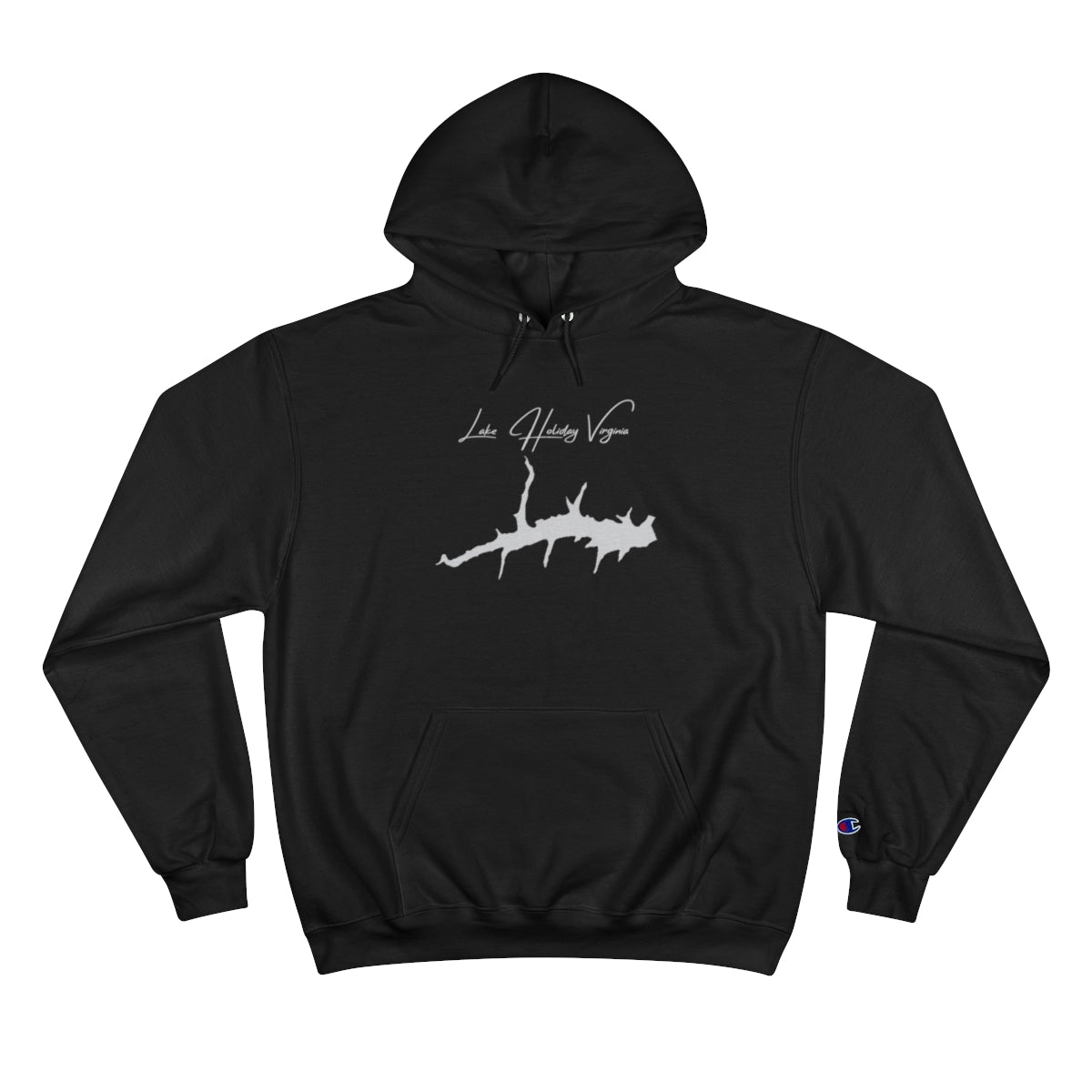 Virginia  Lake  Holiday  Hoodie  front  position  view  from  front  black.webp