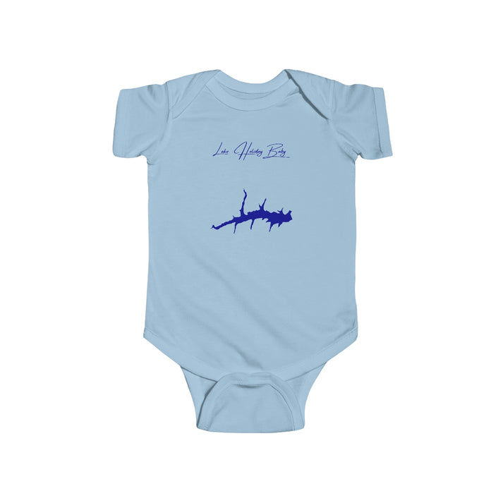 Virginia  Lake  Holiday  Onesie  front  position  view  from  front  light  blue.webp