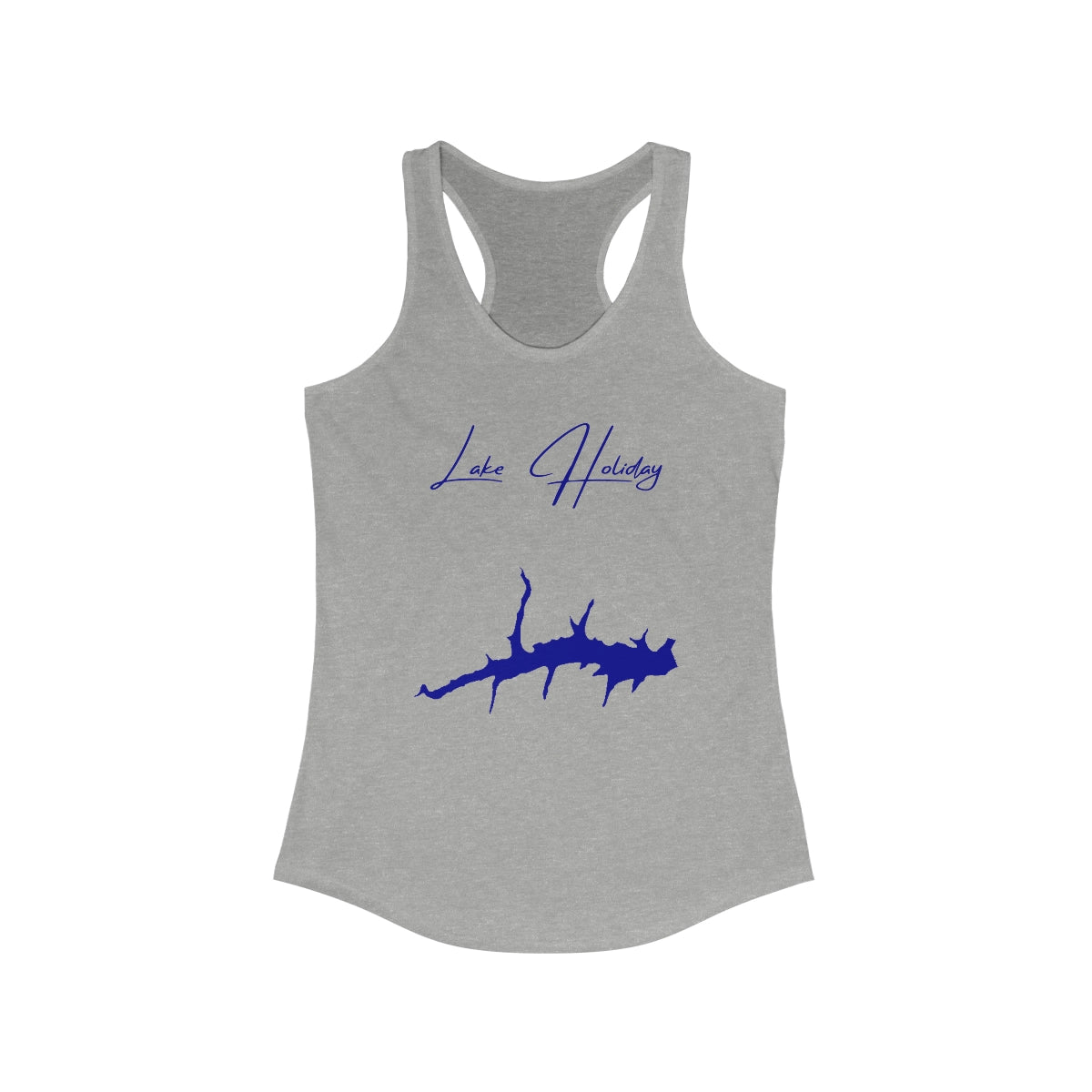 Virginia  Lake  Holiday  Racerback-Tank  front  position  view  from  front  heather  grey.webp